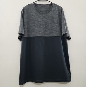 🦋 Reebok Men's Charcoal and Black Short Sleeve Tee